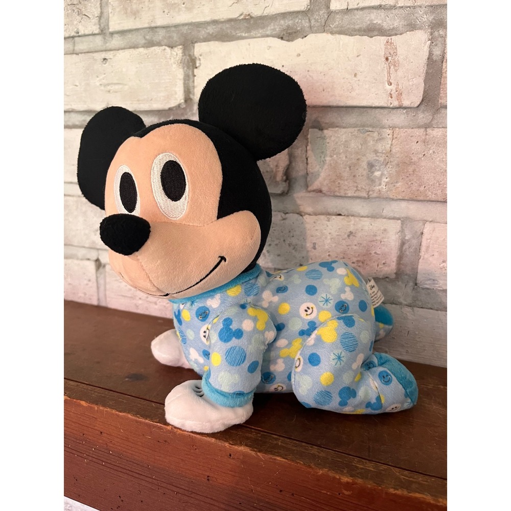 Disney Baby Musical Crawling Pals Plush Mickey Mouse Interactive Crawling Plush